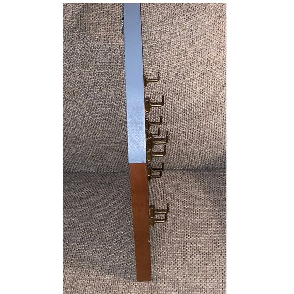 Vintage House Shaped Wooden Key Rack Holder Wall Hanging (10 Hooks) - Picture 3 of 4